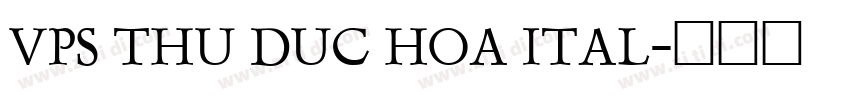 VPS Thu Duc Hoa Ital字体转换